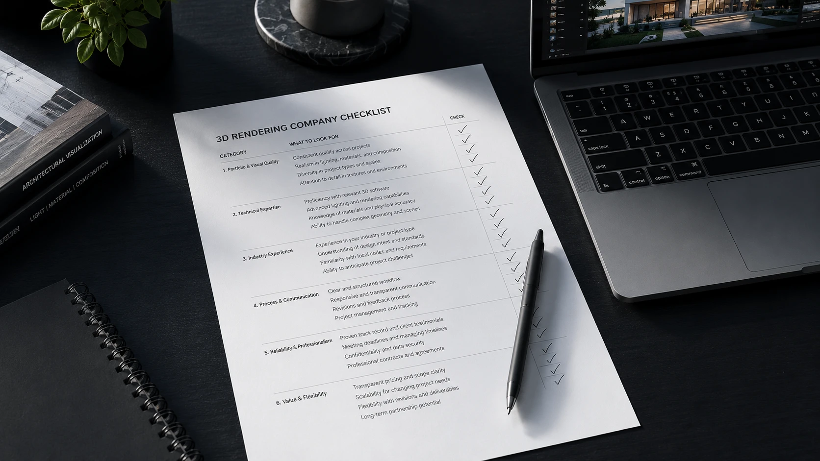 Checklist for choosing a 3D rendering company