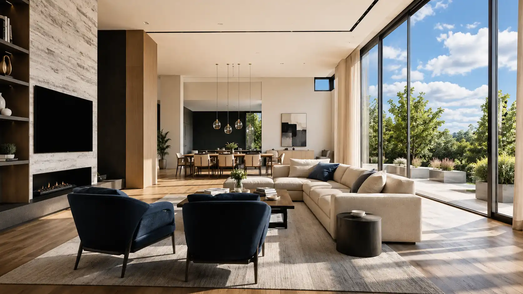 Photorealistic interior render comparing in-house vs outsourced rendering output quality
