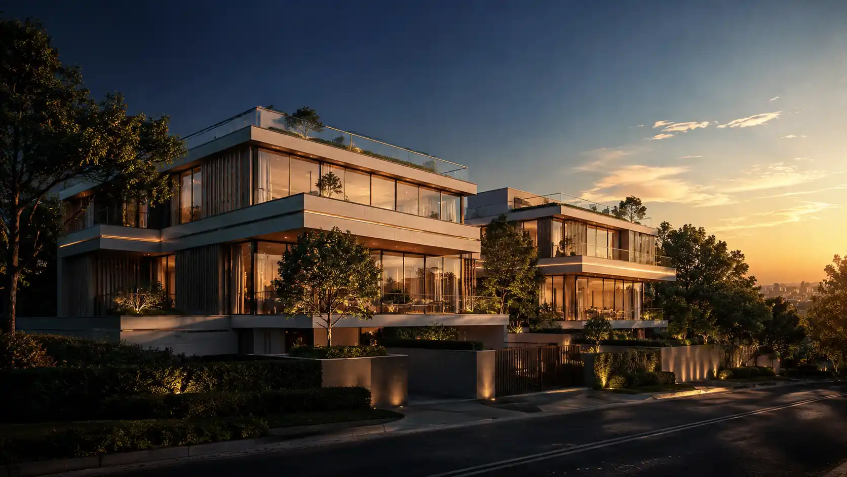 Finished exterior rendering demonstrating the cost of architectural visualization for real estate campaigns
