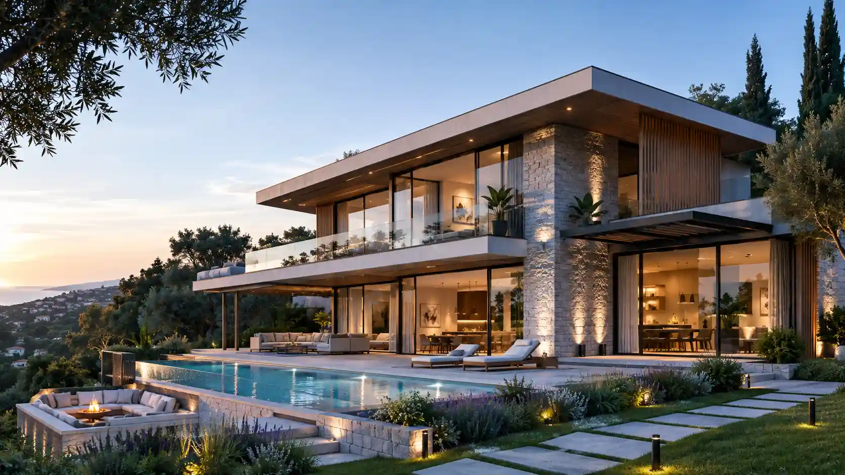 Residential exterior rendered in a free real-time rendering engine viewport