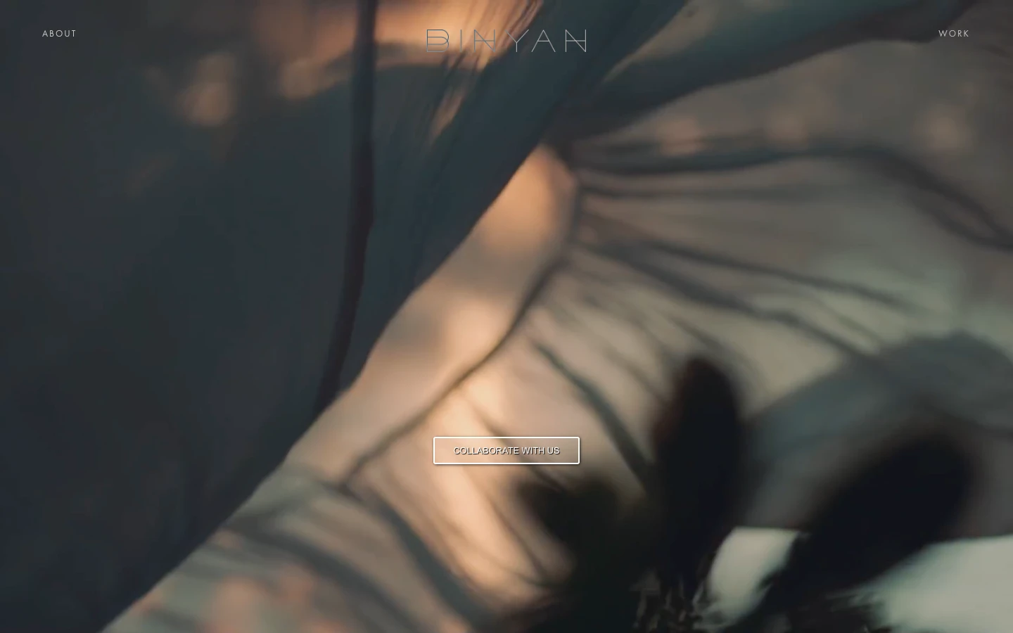 BINYAN Studios homepage, an integrated CGI studio and film agency