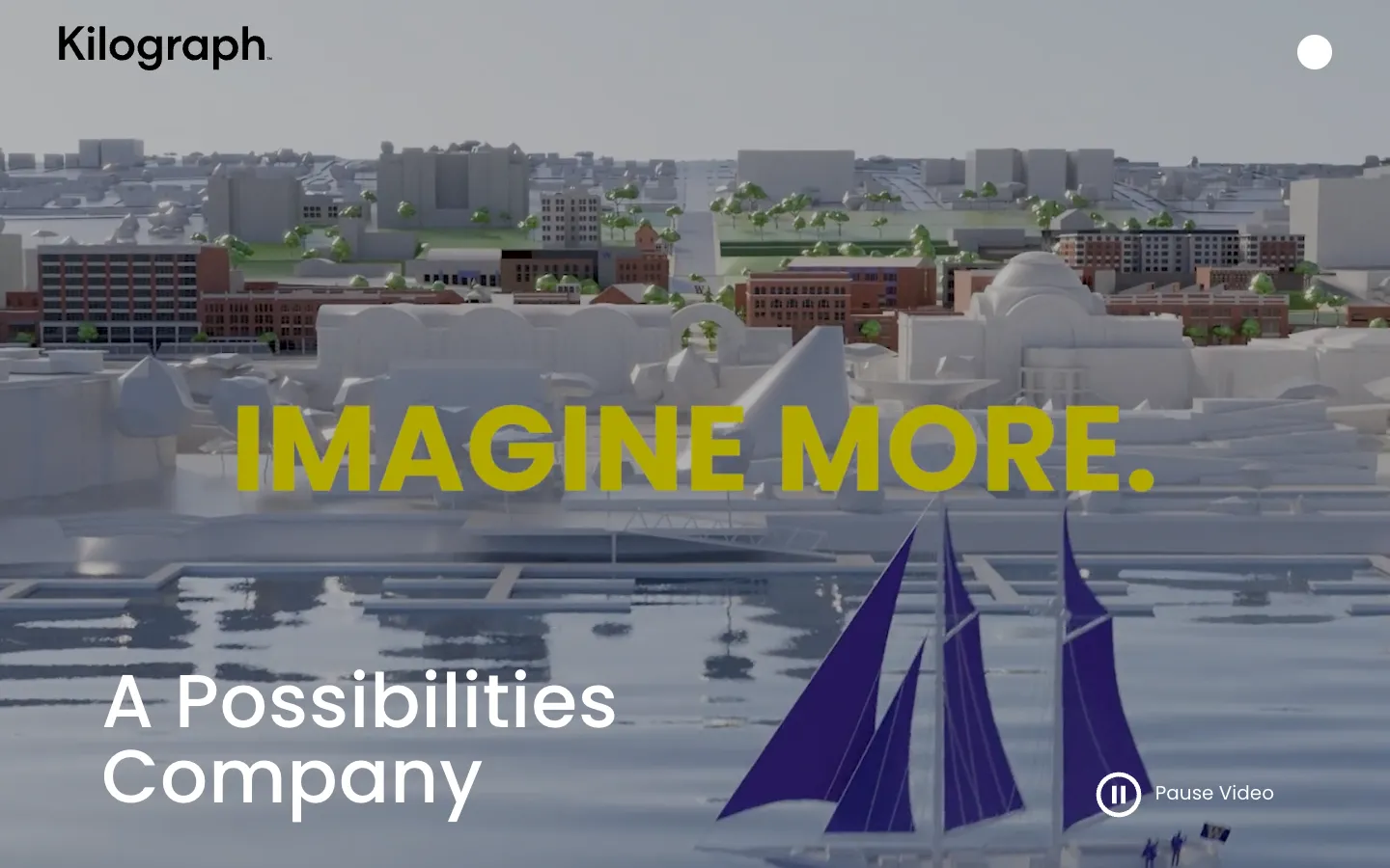 Kilograph homepage, a Los Angeles architectural visualization and storytelling agency